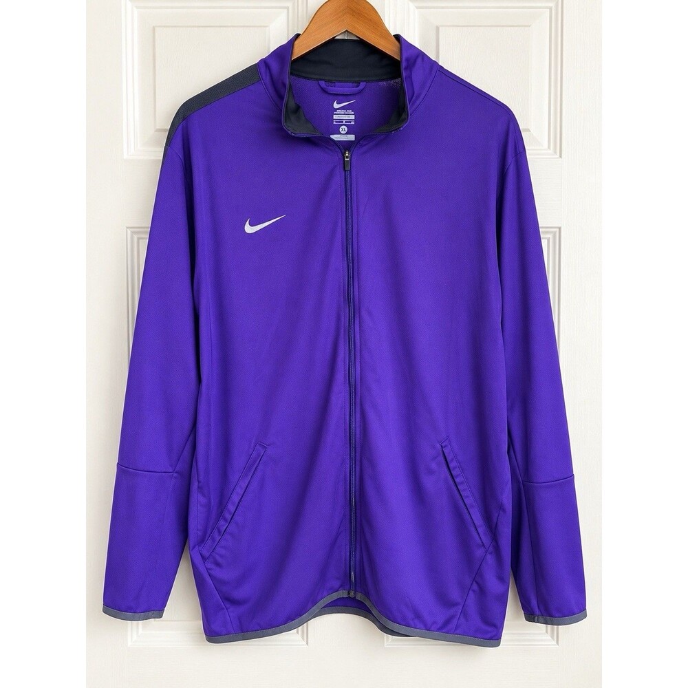 Nike Men’s XL Purple Full Zip Track Jacket Soccer Training Y2K Athletic
